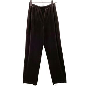 SOLD. Chico’s Basic Velvet Straight Pant Size M/8 Short Dark Brown New With Tags